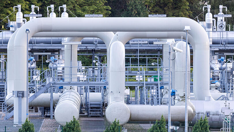 Rohrsysteme und Absperrvorrichtungen in der Gasempfangsstation der Ostseepipeline Nord Stream 1 und der Übernahmestation der Ferngasleitung OPAL (Ostsee-Pipeline-Anbindungsleitung).