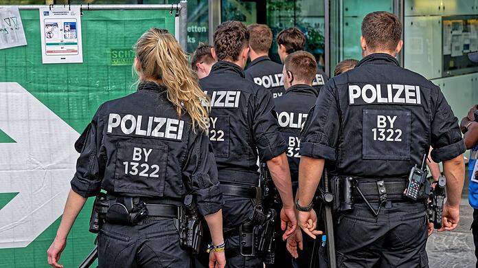 Münchner Polizisten im Einsatz.