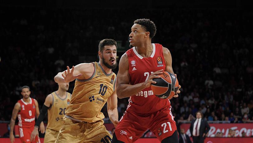 Augustine Rubit (rechts) droht für das Euroleague-Spiel gegen Olimpia Mailand auszufallen. Augustine Rubit (rechts) droht für das Euroleague-Spiel gegen Olimpia Mailand auszufallen.