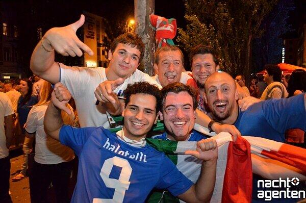 Jubel in München: So feiern die Italiener.