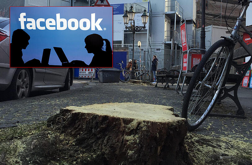 In den sozialen Netzwerken finden sich empörte Kommentare zur Abholzaktion am Gärtnerplatz.