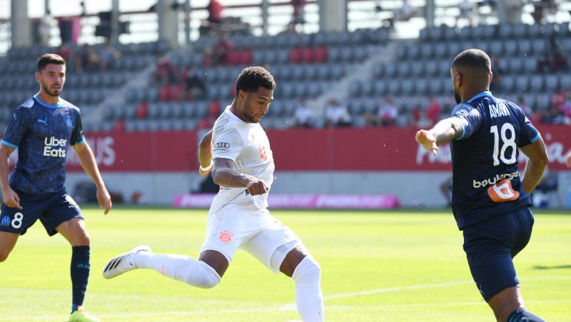 Sorgte beim Bayern-Test für das Siegtor: Serge Gnabry (M). Sorgte beim Bayern-Test für das Siegtor: Serge Gnabry (M).