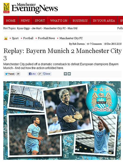 Das Portal der "Manchester Evening News".