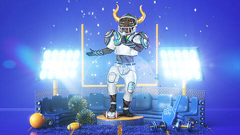 Mit dem Football-Stier gab es das erste sportliche Kostüm bei "The Masked Singer".