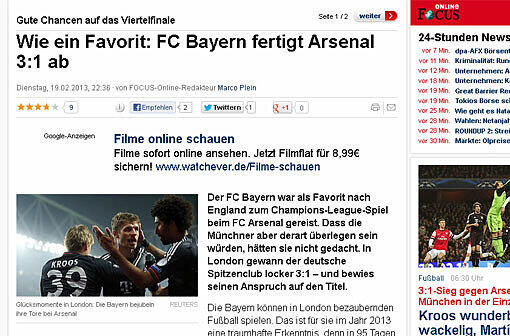 "Wie ein Favorit", titelt auch der "Fokus".