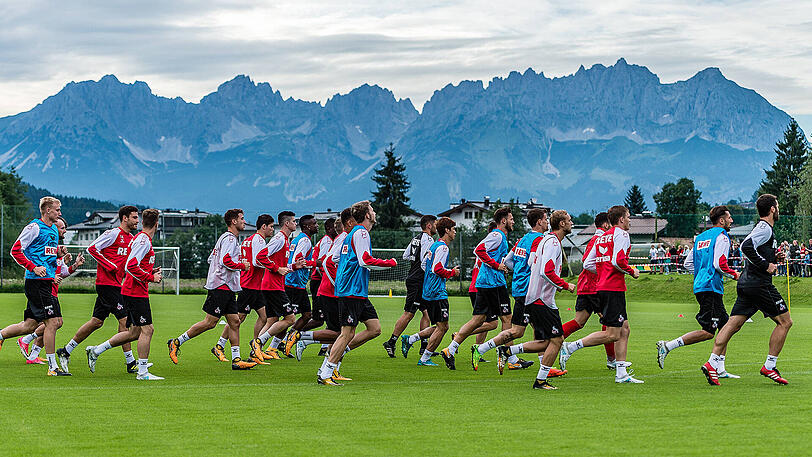 Da war noch alles im Lot im Trainingslager beim 1. FC Köln.