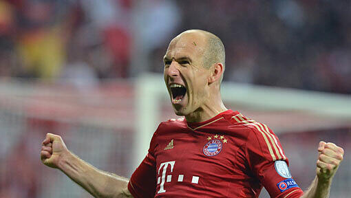 Noch ein Spiel – und dann wartet das Finale in London: Bayerns Arjen Robben jubelt. Noch ein Spiel – und dann wartet das Finale in London: Bayerns Arjen Robben jubelt.