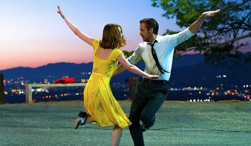 Emma Stone und Ryan Gosling ertanzten sich mit "La La Land" Golden Globes. Das Musical wurde sieben Mal ausgezeichnet.
