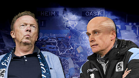Zoff ums Grünwalder Stadion: Ex-Oberlöwe Peter Cassalette (li.) und Vereinspräsident Robert Reisinger.