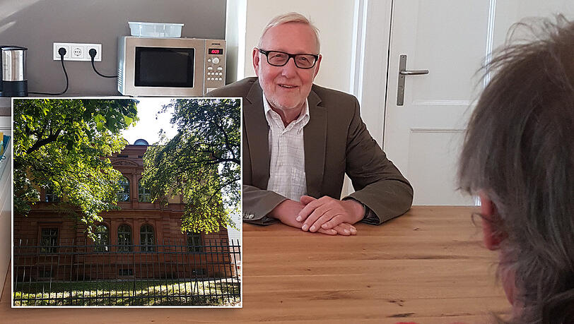 Der Chef des Memory-Zentrums an der Nymphenburgerstraße (kl. Foto), Professor Norbert Müller (l.) mit dem Patienten Hermann M. Der Chef des Memory-Zentrums an der Nymphenburgerstraße (kl. Foto), Professor Norbert Müller (l.) mit dem Patienten Hermann M.