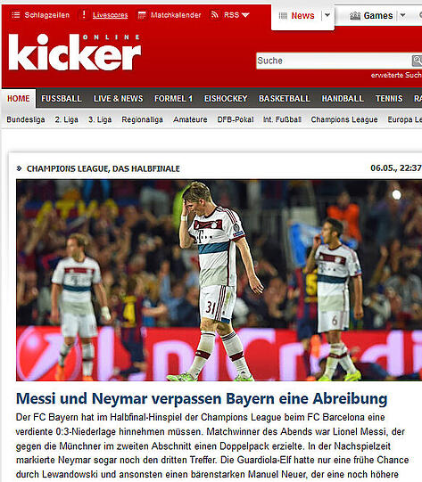 Die internationalen Pressestimmen 3:0-Niederlage gegen Barca.