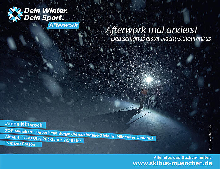 Die Initiative Dein Winter. Dein Sport. und ihre Partner rufen mit dem Afterwork-Bus ein deutschlandweit einmaliges Angebot ins Leben.