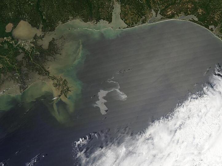 Satellitenbild des Ölteppichs im Golf von Mexiko