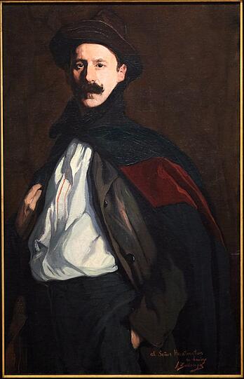 Mit diesem Selbstporträt Zuloagas von 1908 beginnt die Schau in der Kunsthalle.