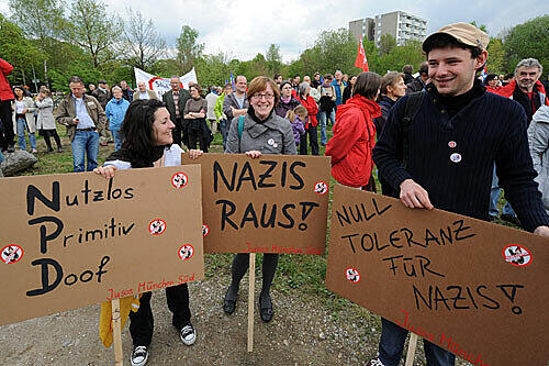 Die Gegenveranstaltung zum Aufmarsch der Rechtsradikalen