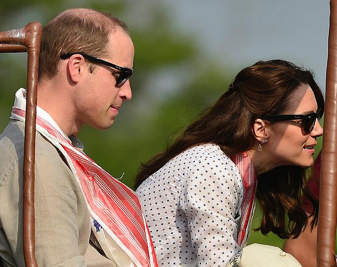 Kate und William bei ihrer Safari im Kaziranga-Nationalpark.