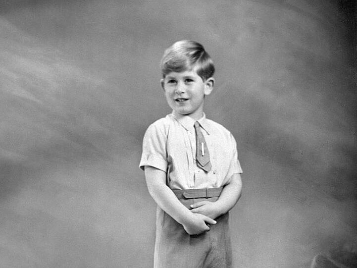 Prinz Charles an seinem 5.Geburstag im Jahre 1953.
