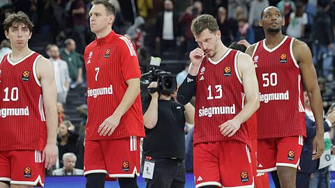 Die Basketballer des FC Bayern sind entt&auml;uscht.