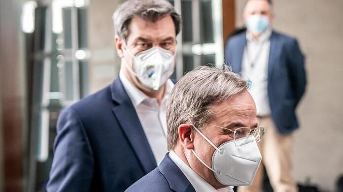 CSU-Chef Markus Söder und Kanzlerkandidat Armin Laschet (CDU)