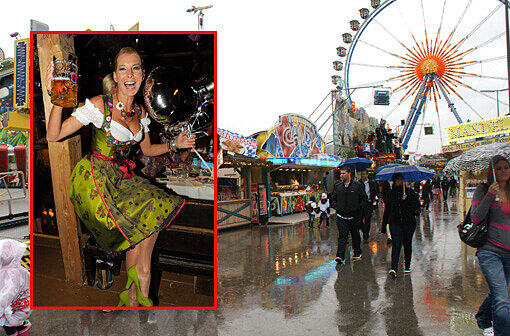 Promis feiern in den Zelten, draußen herrscht mieses Regenwetter: Tag drei auf der Wiesn 2011