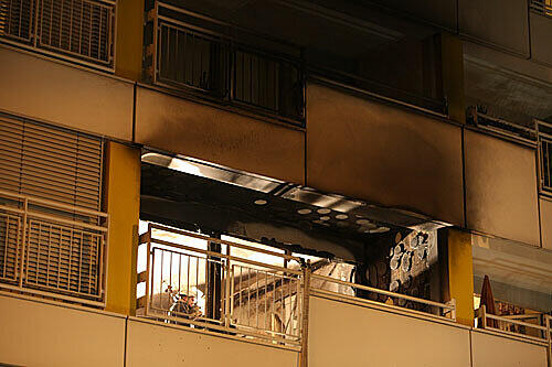 Das Feuer brach in einem Zimmer des Altenheims aus.