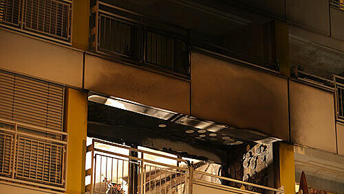 Das Feuer brach in einem Zimmer des Altenheims aus. Das Feuer brach in einem Zimmer des Altenheims aus.