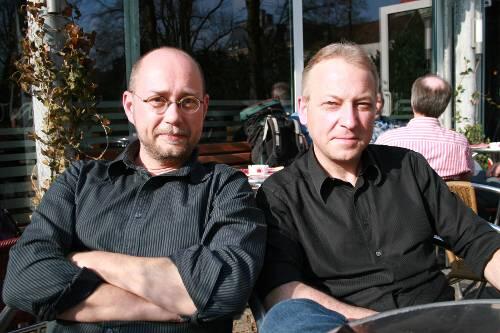 Zwei &bdquo;Tatort&ldquo;-Autoren aus Bamberg: Johannes W. Betz (links) und Peter Braun.