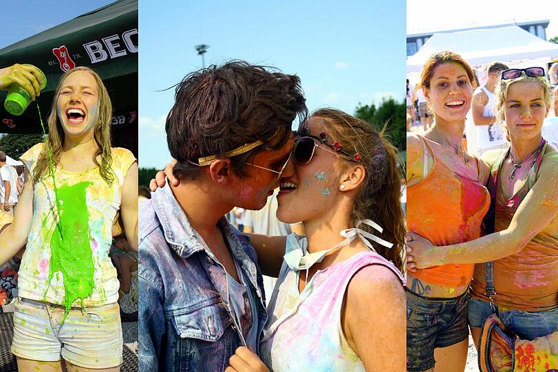 Bunter geht nicht: Das Holi One Color Festival in Riem. Klicken Sie sich durch die AZ-Bilderstrecke.