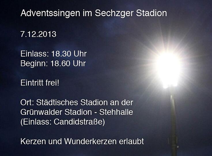 Auch ein Plakat haben die Fans schon fürs Adventssingen entworfen.