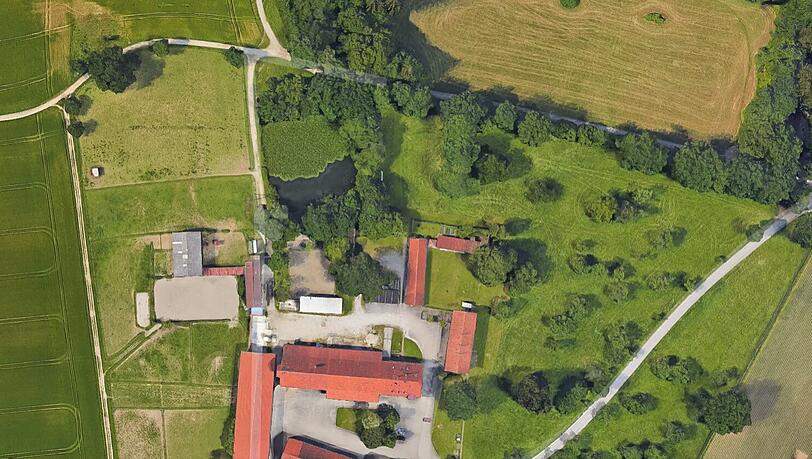 Aus der Vogelperspektive sieht man: Der Weiher wuchert immer weiter zu. Aus der Vogelperspektive sieht man: Der Weiher wuchert immer weiter zu.
