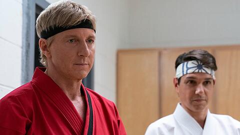 William Zabka (li.) und das ehemalige "Karate Kid" Ralph Macchio.