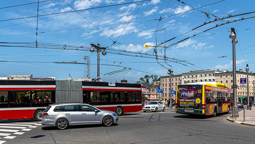 Öffentlicher Personen und Nahverkehr in Salzburg.