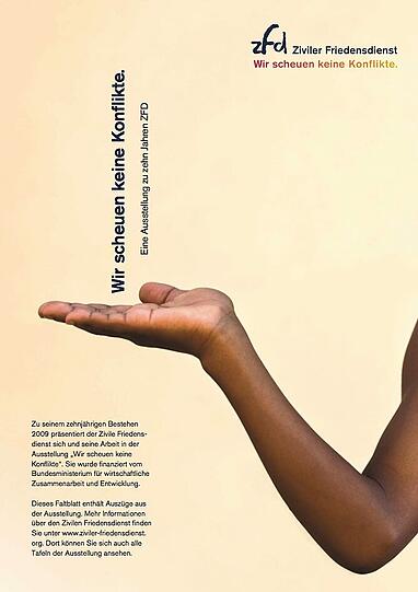 Die Ausstellung über die Arbeit des Zivilien Friedensdienstes wird noch bis zum 30. April gezeigt.