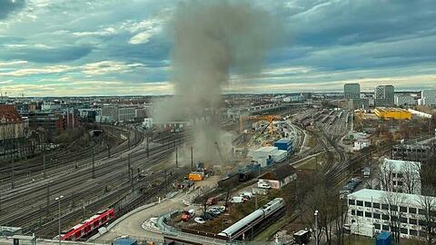 Die Staubwolke nach der Explosion.