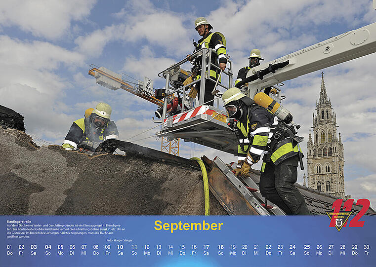 Der Kalender der Berufsfeuerwehr München 2016.