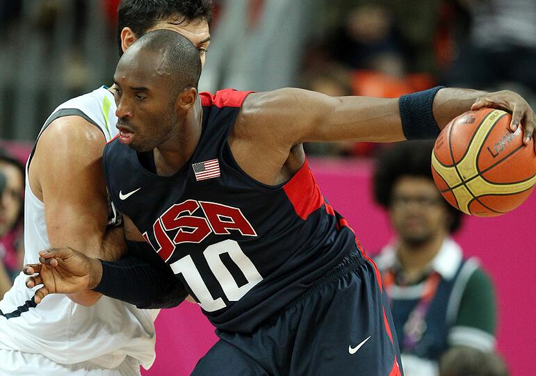 Bei den Basketball-Herren dominierte wie zu erwarten nur eine Mannschaft: Kobe Bryant (im Bild), LeBron James und Co. sicherten sich souverän die Goldmedaille.