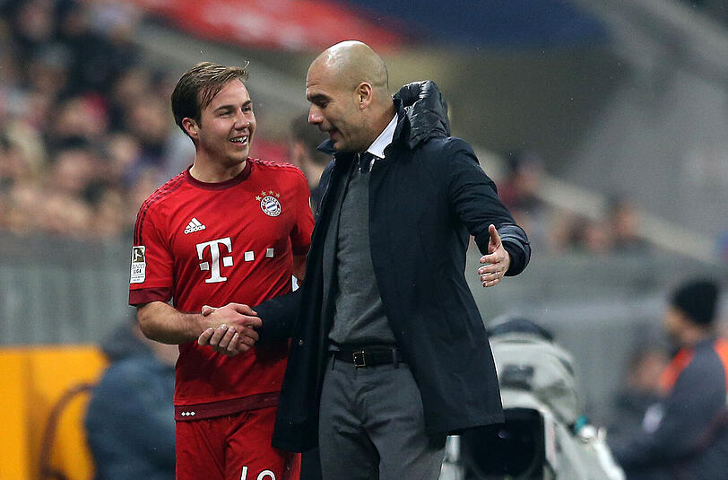 Pep Guardiola war mit der Leistung von Mario Götze zufrieden.