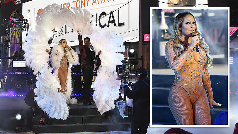 Anfangs versuchte Mariah Carey noch, ihre Lippen synchron zum Playback zu bewegen. Doch schon nach kurzer Zeit gab sie auf.