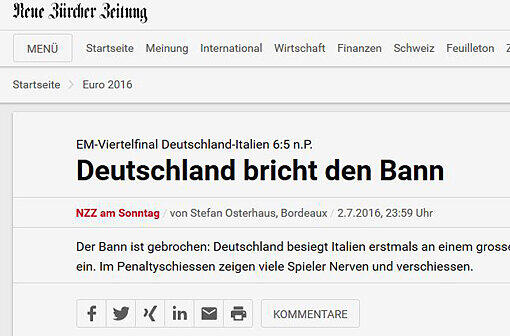 So ordnet es die angesehene "Neue Zürcher Zeitung" ein.