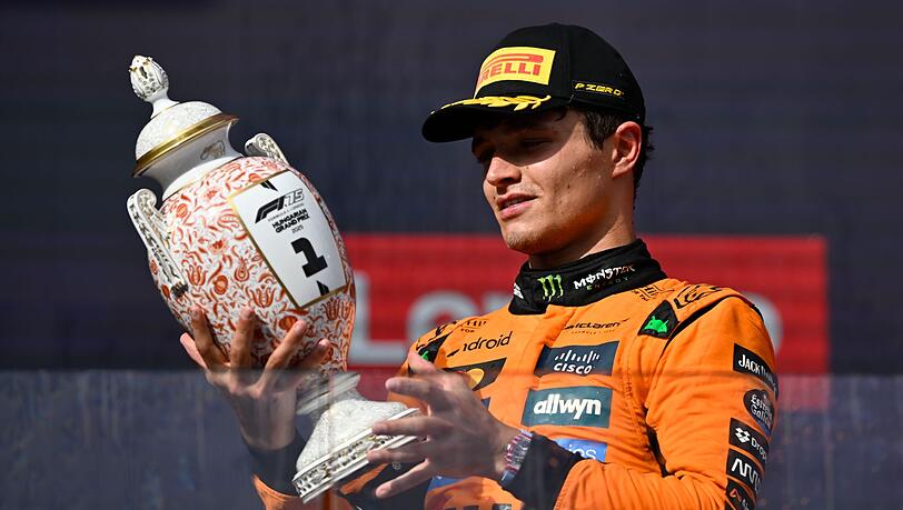 Lando Norris holte sich den Sieg in Ungarn mit einer gewagten Strategie.
