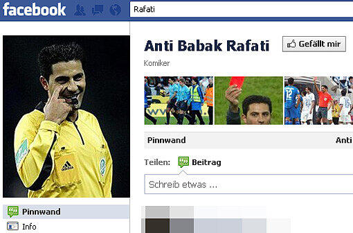 Die Facebook-Seite Anti Babak Rafati